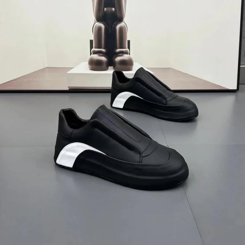 Sneakers Casual Mens Designer Cover Bottom Board Shoes Fashion Microfiber Leather Upper Increased Internal Flat Platform Shoes