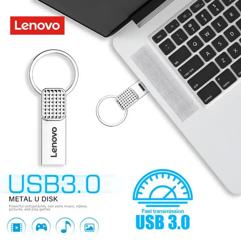 Lenovo USB 2TB OTG Metal USB 3.0 Pen Drive Key 1TB 512GB Type C High Speed Pendrive Mini Flash Drive Memory Stick Waterproof