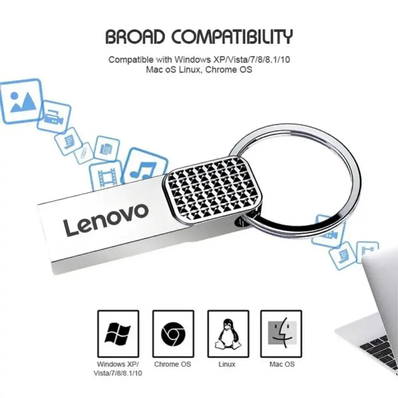 Lenovo USB 2TB OTG Metal USB 3.0 Pen Drive Key 1TB 512GB Type C High Speed Pendrive Mini Flash Drive Memory Stick Waterproof