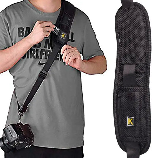 Portable Slr Digital Camera Strap With Bottom Plate Compatible For Canon Nikon Sony Quick Camera Accessories Shoulder Neck Belt