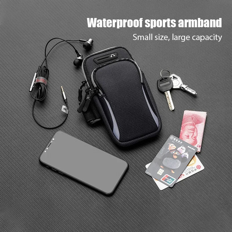 Universal Cell Phone Jogging Bag Sweatproof Sports Armband Phone Case On Hand For Outdoor Running For iPhone Xiaomi Huawei Redmi