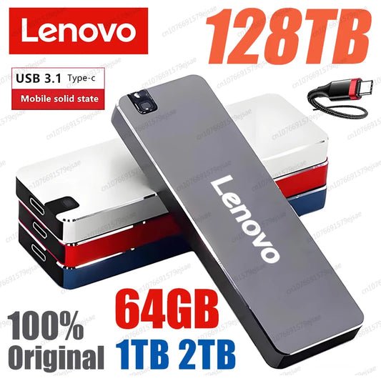 Lenovo 1TB External Hard Disk 2TB High-Speed Hard Drive USB3.1 Type-C Solid State Drive Storage Disks For Laptops/Desktop/Mac