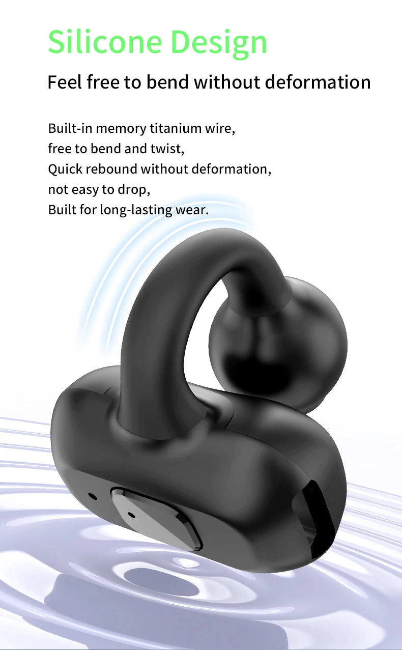 Ear-Clip Wireless Earphone Open 360° Panoramic Sound HIFI Heavy Bass DT3.0 Mic ENS Noise Reduction TWS Bluetooth 5.3 Headset